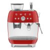 Smeg EGF03RDEU espresso machine with grinder Red