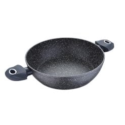 Bergner Bg-8519-Mbg Shallow Pot  28X7.0Cm 3.8L Snake Skin Textured Handle