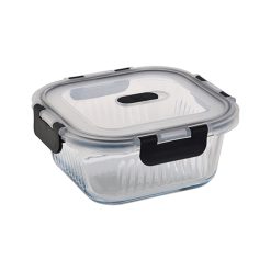 Masterpro BGMP-5676 Square Food Container 800Ml High Borosilicate Glass Foodies