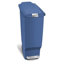 SimpleHuman CW1382 Slim Pedal Bin Plastic Blue 40L