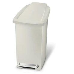 SimpleHuman CW1383 Slim Pedal Bin Plastic Stone 10L