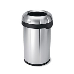 SimpleHuman CW1469 Bullet Open Bin,Brushed Steel,80L