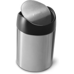 SimpleHuman CW1637CB Tabletop Bin,Brushed Steel, with Color Box,1.5L