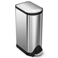 SimpleHuman CW1824 Butterfly Pedal Bin,FPP Brushed Steel,30L