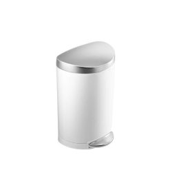SimpleHuman CW1867 Semi Round Pedal Bin White 10L