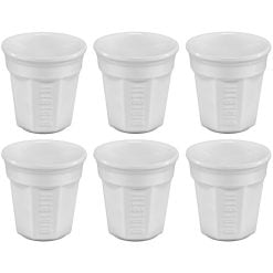 Bialetti Y0TZ502 Espresso Cups Set of 6 (0.6L, White Color)
