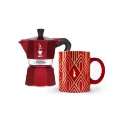 Bialetti 0009901 Moka Express 3 Cups Red "Exclusively at Beytech"