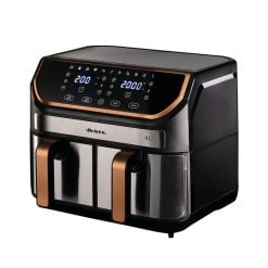 Ariete 4625/01 Dual Air Fryer 9L, 2100W, Stainless Steel/ Pink Gold