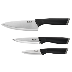 Tefal K221S375 Comfort 3-Piece Knife Set + Covers (9" Paring, 12" Utility, 15" Chef)