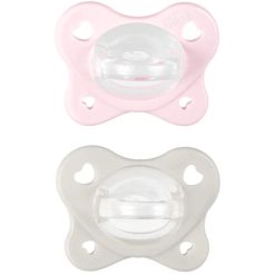 Chicco 73088.51 D- Soother Ph. Dual Soft 2-6M 2Pces -Pink-