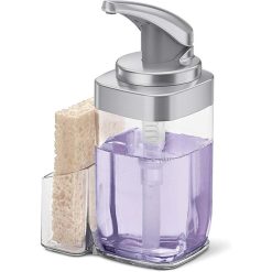 Simplehuman KT1189 Square Push Pump Soap Dispenser with Sponge Caddy