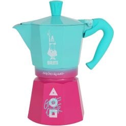 Bialetti 0005393 Moka Express: Squid Game 6 cups  blue and pink color