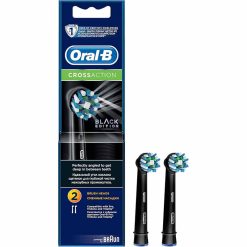Oral-B CrossAction Set of 2 Black Replacement Brush Heads EB50BRB