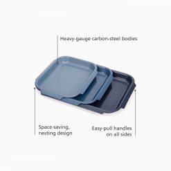 Joseph Joseph 45064 Nest™ Bake Non-Stick 3-piece Blue Baking Tray Set