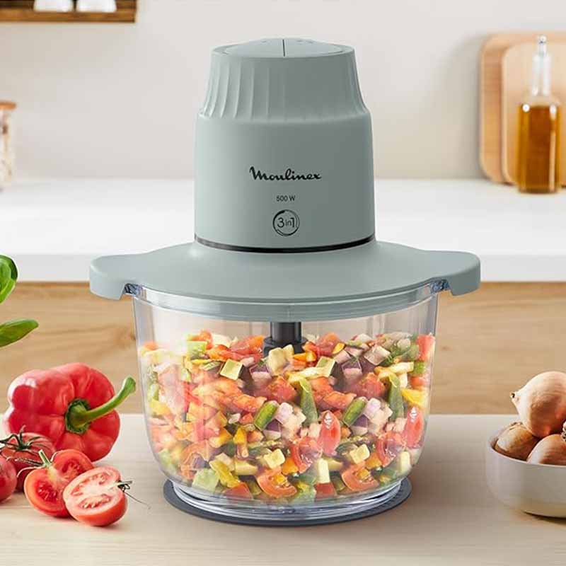 Moulinex DJ603127 Mini Chopper 500W – 1L Glass, 2 Speeds, 4 Blades - Image 2