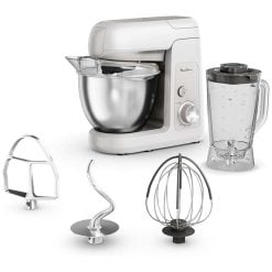 Moulinex QA521B27 Kitchen Machine Charlotte – 1100W, 4.6L, 8 Speeds + Accessories