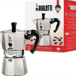 Bialetti 0001162 Moka Express 3 Cups Silver