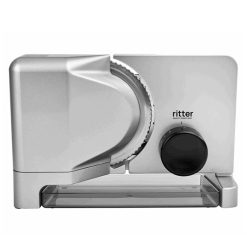 Ritter SECURA-9 Food Slicerfull metal construction inclined, w/vario electronic safety switch Silver Metallic