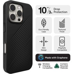 ZAGG Cases Luxe Snap Apple iP16 Pro Black 3M drop proof