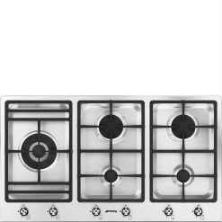 Smeg PS906-5 Gas Built-in Hob 90cm  Stainless Steel