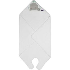 Clevamama Xl Bamboo Apron Baby Towel-Wh/G