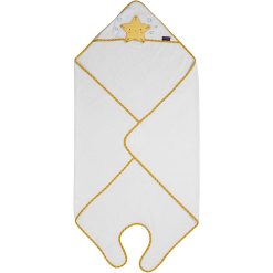 Clevamama Xl Bamboo Apron Baby Towel-Wh/H