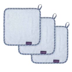 Clevamama Bamboo Washcloth Set 3'S - Blue