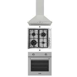 Arda 60 cm Built-In Oven, Hob & Hood Bundle – Stainless Steel