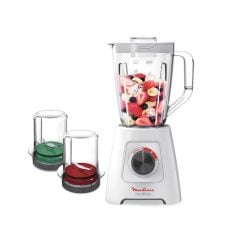 Moulinex LM422127 Blender Force – 600W, 2.2L, 4 Speeds + Grinder Attachment