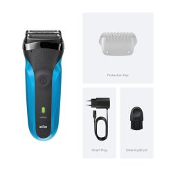 Braun Shaver 310 Black/Blue – Series 3 Electric Shaver