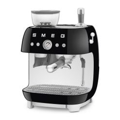 Smeg EGF03BLEU Espresso Coffee Machine With Grinder Black