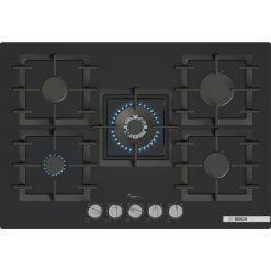 Bosch PPQ7A6I45 Series 6 Gas hob 75 cm Tempered glass, Black