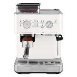 Kitchenaid 5Kes6551Epl Semi Automatic Espresso Machine With Burr Grinder Porcelain White