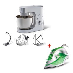 Kenwood HomeBake Stand Mixer KHH01.000SI Silver + FREE Green Steam Iron STP70.000