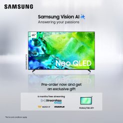 Samsung QA65QN80HAUXTW 65" Neo QLED QN80H 4K Samsung Vision AI Smart TV (2026) + Free Samsung Tab A11 Plus + 6 Months StarzPlay Subscription+ 6 Months WatchIt Subscription. - Preorder
