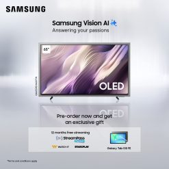 Samsung QA65S95HAUXTW 65" OLED S95H 4K Samsung Vision AI Smart TV (2026) + Free Samsung Tab S10FE 8/256 + 12 Months StarzPlay Subscription+ 12 Months WatchIt Subscription. - Preorder