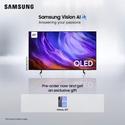 Samsung QA83S85HAEXTW 83" OLED S85H 4K Samsung Vision AI Smart TV (2026) + Free Samsung A57. - Preorder