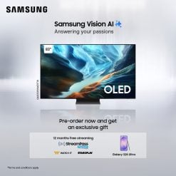 Samsung QA83S90HAEXTW 83" OLED S90H 4K Samsung Vision AI Smart TV (2026) + Free Samsung S26 Ultra + 12 Months StarzPlay Subscription+ 12 Months WatchIt Subscription. - Preorder