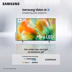 Samsung UA65M80HAUXTW 65" Mini LED M80H 4K Samsung Vision AI Smart TV (2026) + 6 Months StarzPlay Subscription+ 6 Months WatchIt Subscription. - Preorder