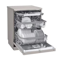 LG DFB425FP QuadWash™ Steam Dishwasher, 14 Place Settings, EasyRack™ Plus, Inverter Direct Drive, ThinQ, Platinum Silver color - Image 3