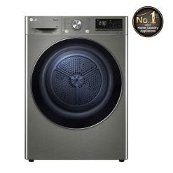 LG RH90V9PV8N Energy Saving Dryer, 9kg, Silver, Capable Drying with Dual Heat Pump