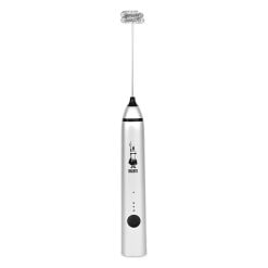 Bialetti 0006770 Handheld Electric Milk Frother, Stainless Steel, Built-In Battery