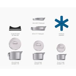 Alternative view of Joseph 1000032 3-ply stainless-steel construction Cooking Set