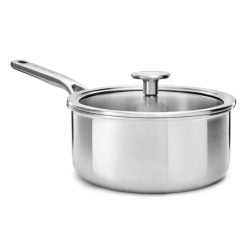 Kitchenaid CC003256-001 16 Cm Stainless Steel Saucepan With Tempered Glass LED