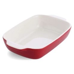 Alternative view of Kitchenaid CC006106-001 Stoneware Rectangular Ceramic Non-Stick Coating Baker with Bamboo Lid, 26 cm