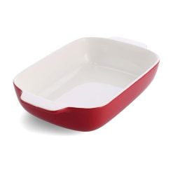Alternative view of Kitchenaid CC006108-001 Stoneware Rectangular Ceramic Non-Stick Coating Baker with Bamboo Lid, 32 cm