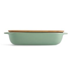 Kitchenaid CC007426-001 Stoneware Rectangular Ceramic Non-Stick Coating Baker with Bamboo Lid - Image 3