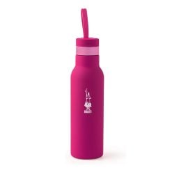 Bialetti Dcxin00016 Thermic Bottle 500Ml, Leak Proof, Screw Cap, Lid, Plastic, Fuchsia Color
