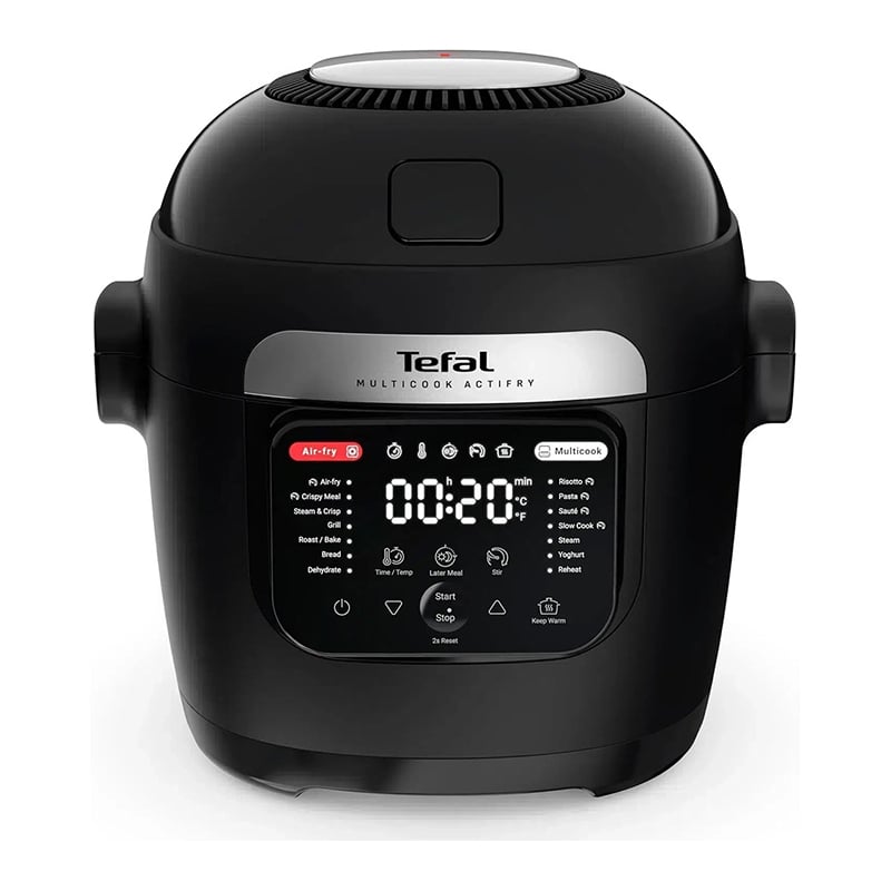 Tefal MY7408G1 Multicook Actifry, Stirring air fryer and Multicooker, 14 Programs, Crispy Results, 6L, 50-60 Hz