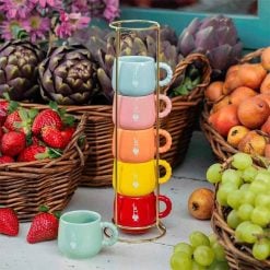 Bialetti Pfruit008 Set 6 Stackable Coffee Cups - Image 2